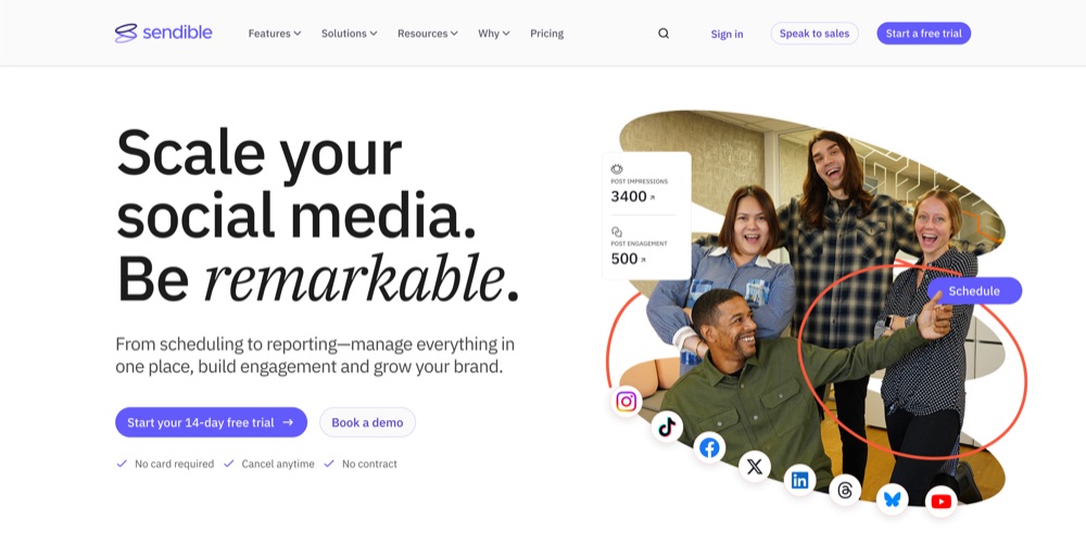 Homepage, 2025 team-photo hero